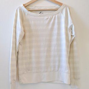 Nike Perforated Off-The-Shoulder Pullover Size M